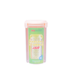 1pc Marshal Storage Jar 2200ml – Airtight BPA-Free Food Container for Kitchen Organization (Grey, White, Beige, Pink) - Habitt