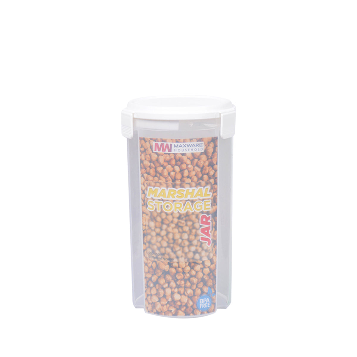 1pc Marshal Storage Jar 2200ml – Airtight BPA-Free Food Container for Kitchen Organization (Grey, White, Beige, Pink) - Habitt