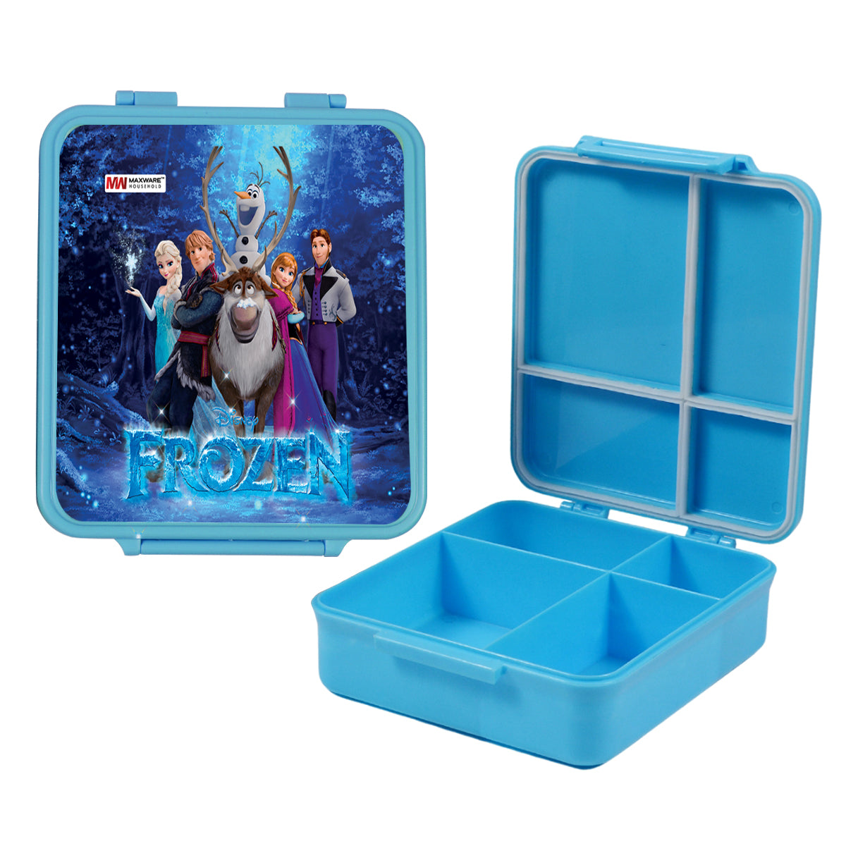 1pc Kids Munch Box – 4 Compartment Lunch Box with Cartoon Prints - Habitt