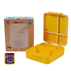 1pc Kids Munch Box – 4 Compartment Lunch Box with Cartoon Prints - Habitt