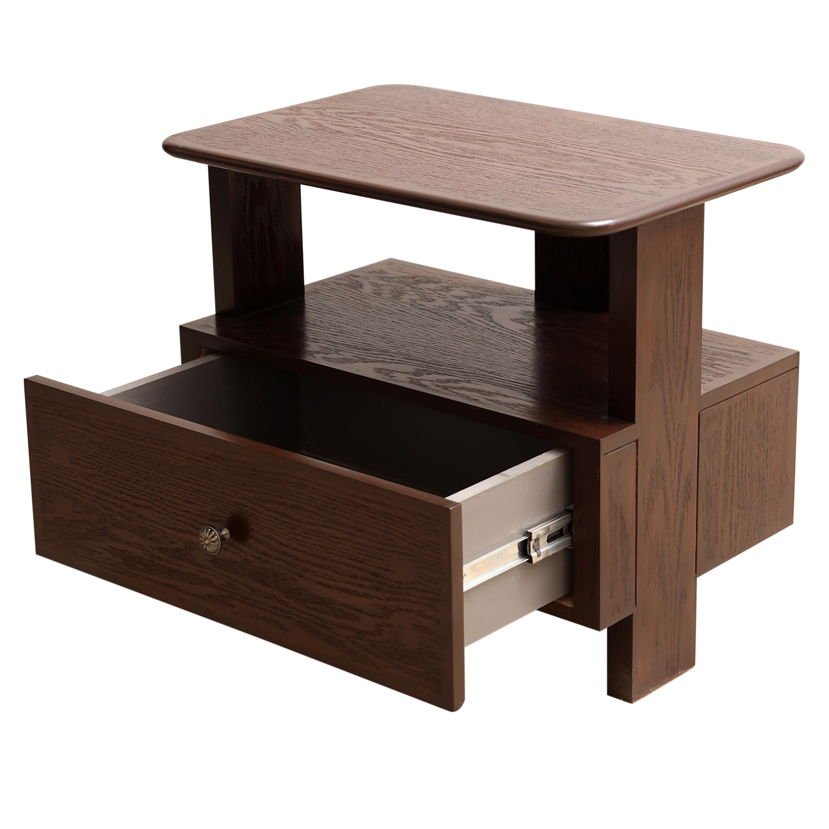 Lowa Arc King Size Bed with 2 Side Tables - Habitt