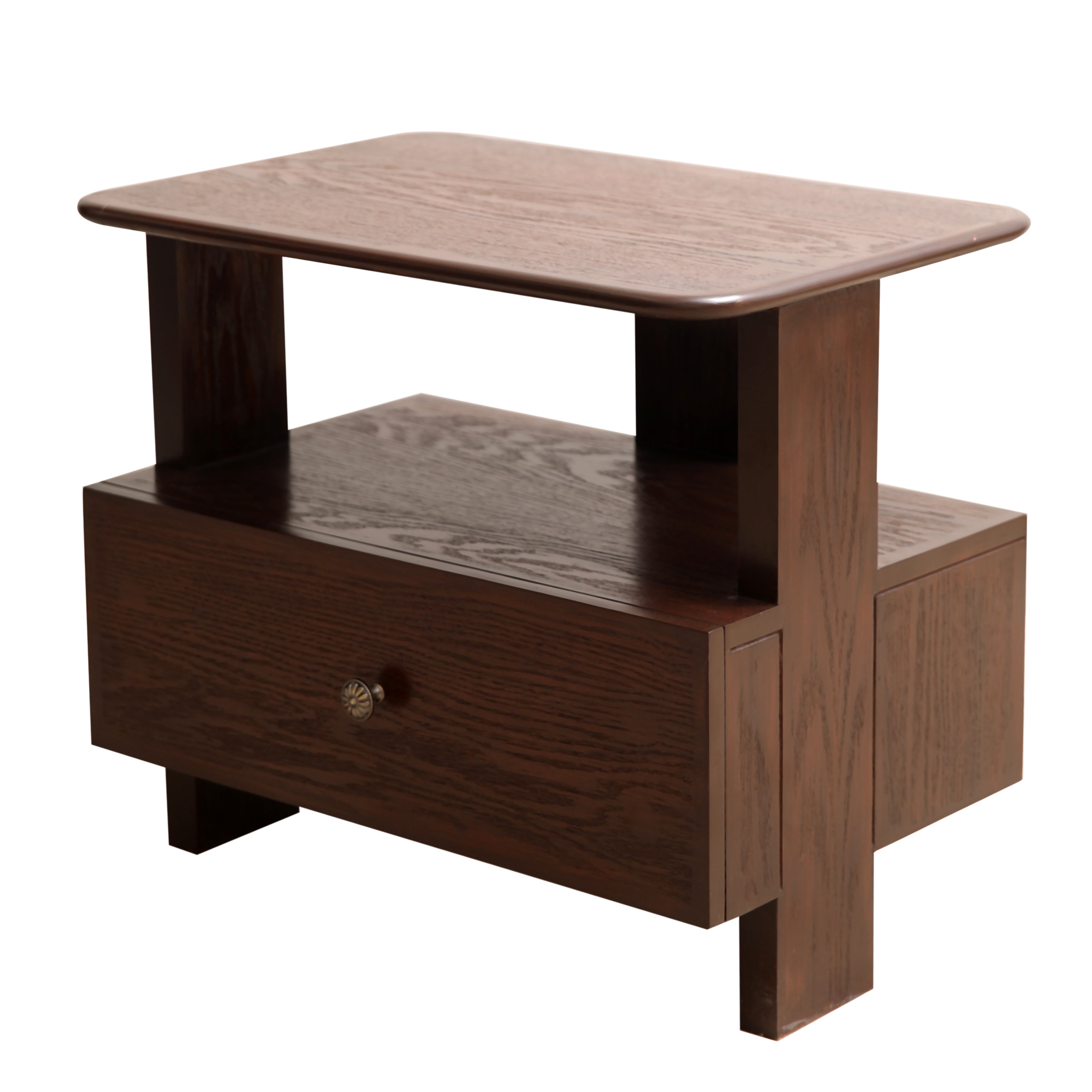 Lowa Arc King Size Bed with 2 Side Tables - Habitt