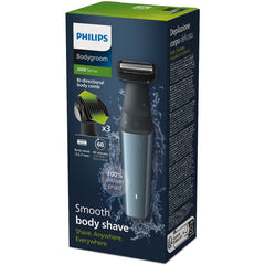 Philips BG3027/03 Bodygroom Series 3000 Showerproof Body & Groin Trimmer | 3 Comb Attachments, 60-Min Cordless Use - Habitt