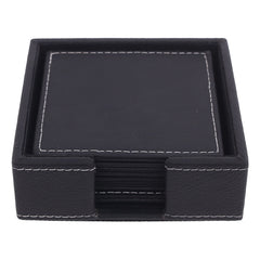 Leather Coasters (Black) - Habitt