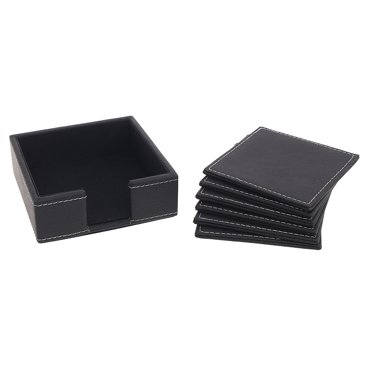 Leather Coasters (Black) - Habitt