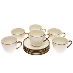 6Pcs Cup & Saucer Set Gold D # 2 - Habitt