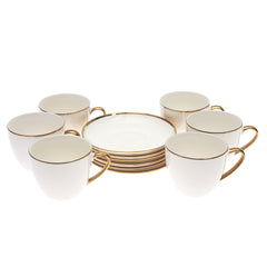 6Pcs Cup & Saucer Set Gold D # 2 - Habitt