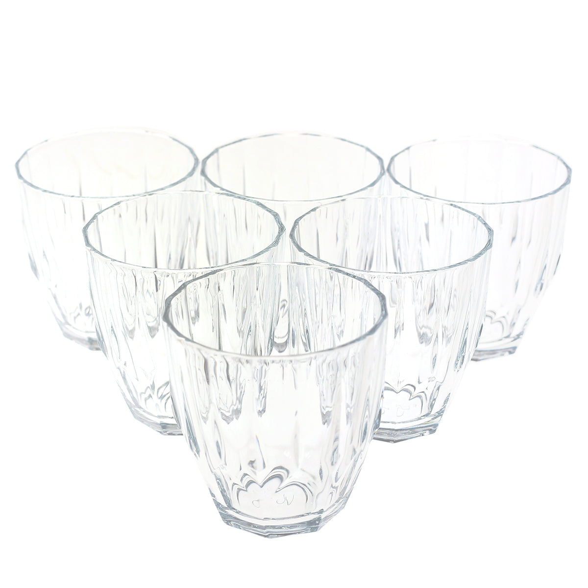 6pcs Tumbler Glass transparent 52988 - Habitt