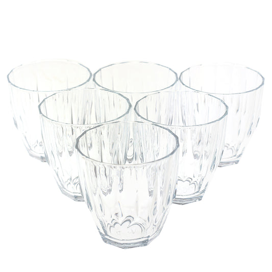 6pcs Tumbler Glass transparent 52988 - Habitt