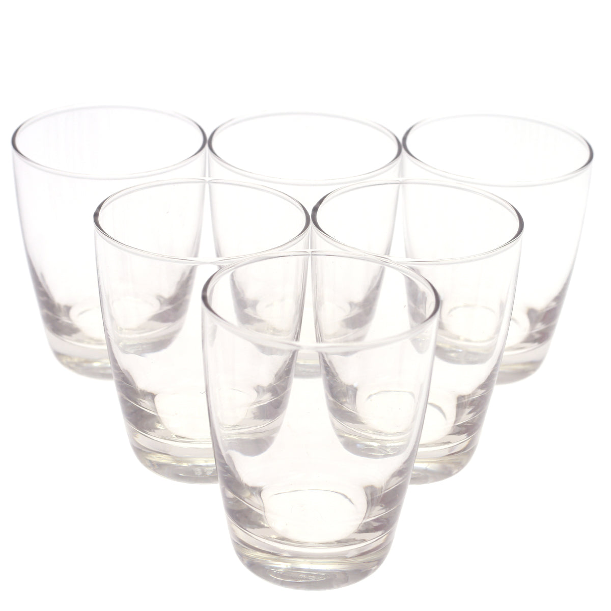 6Pc Tiara Double Rock 365ml Glass B12013 - Habitt