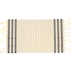 White & Blue Single Bamboo Placemat 13x19 - Habitt