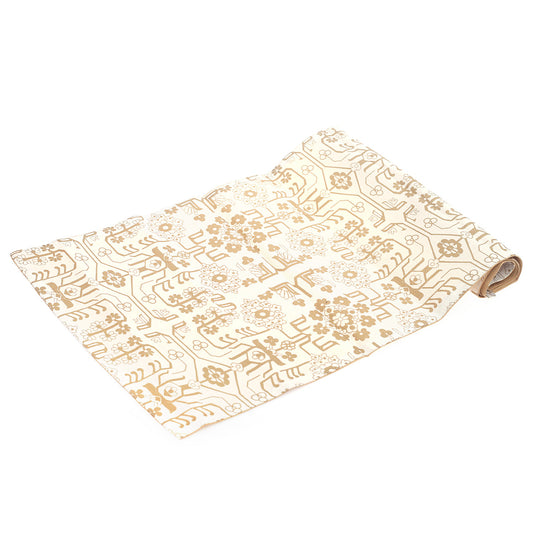 White Gold Floral Placemat - Habitt
