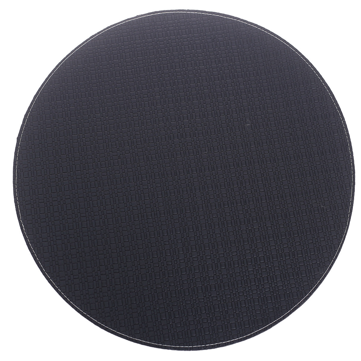 Mat Round Knitted (Bot/Same) Black - Habitt