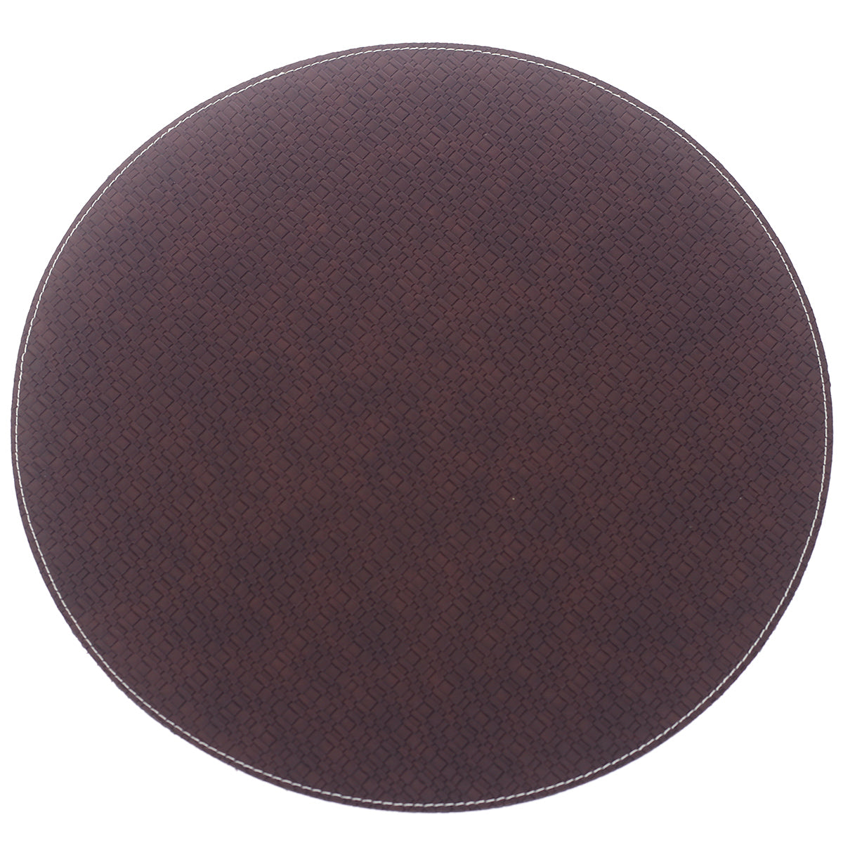 Mat Round Knitted (Bot/Same) Brown - Habitt