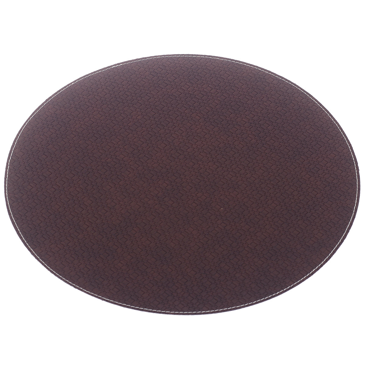 Mat Round Knitted (Bot/Same) Brown - Habitt