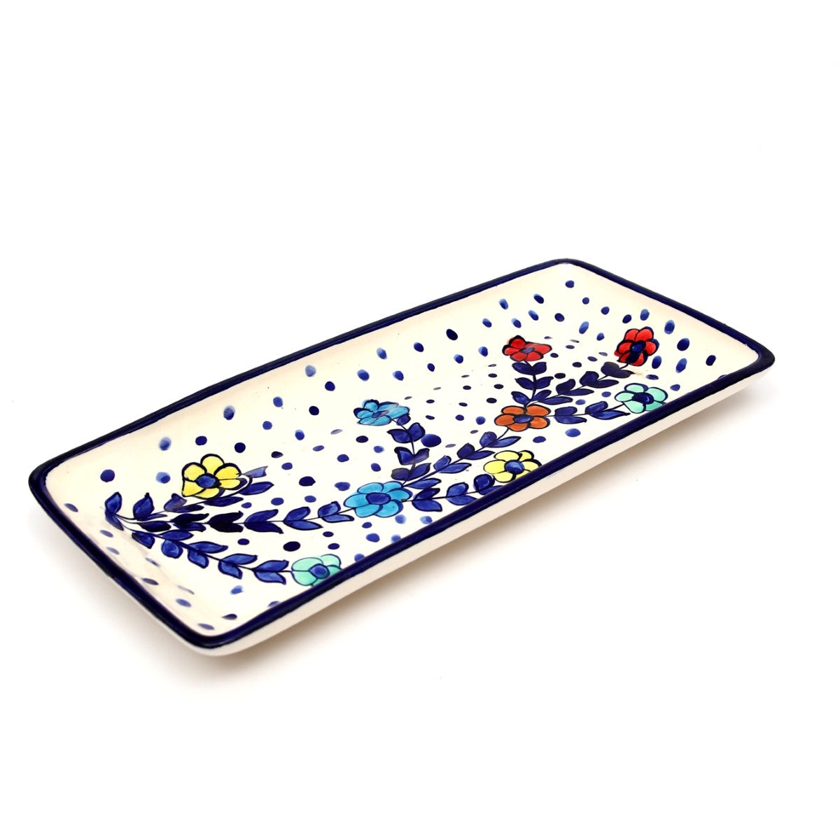 Rectangle Dish Medium Blue Pottery - Habitt