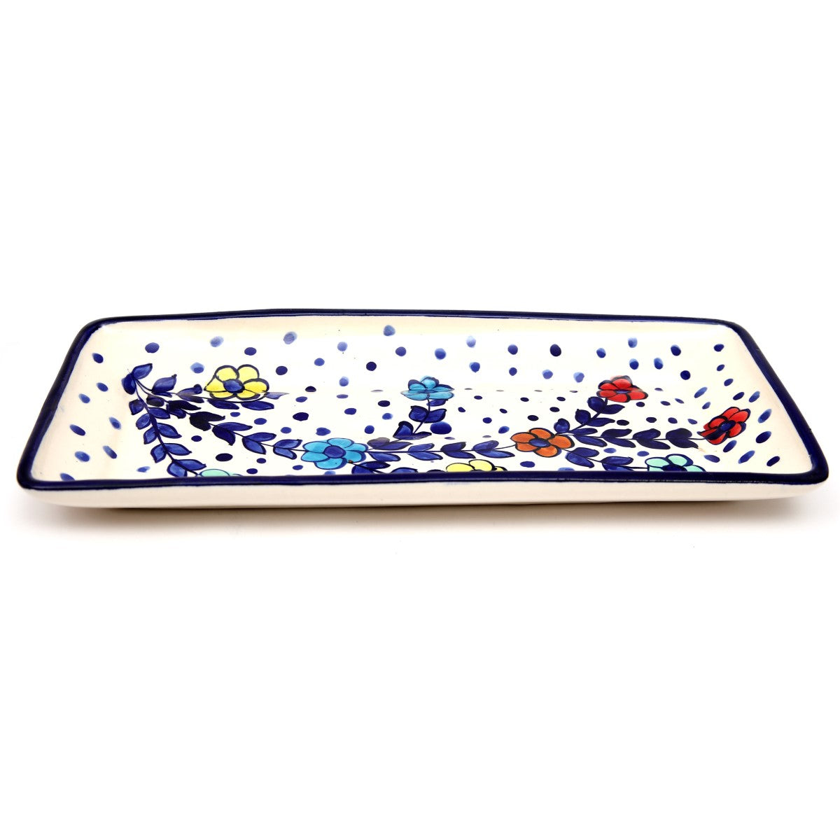 Rectangle Dish Medium Blue Pottery - Habitt