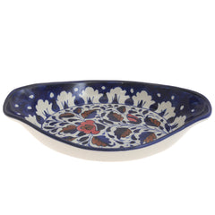 Platter Ceramic Blue White 26724 - Habitt