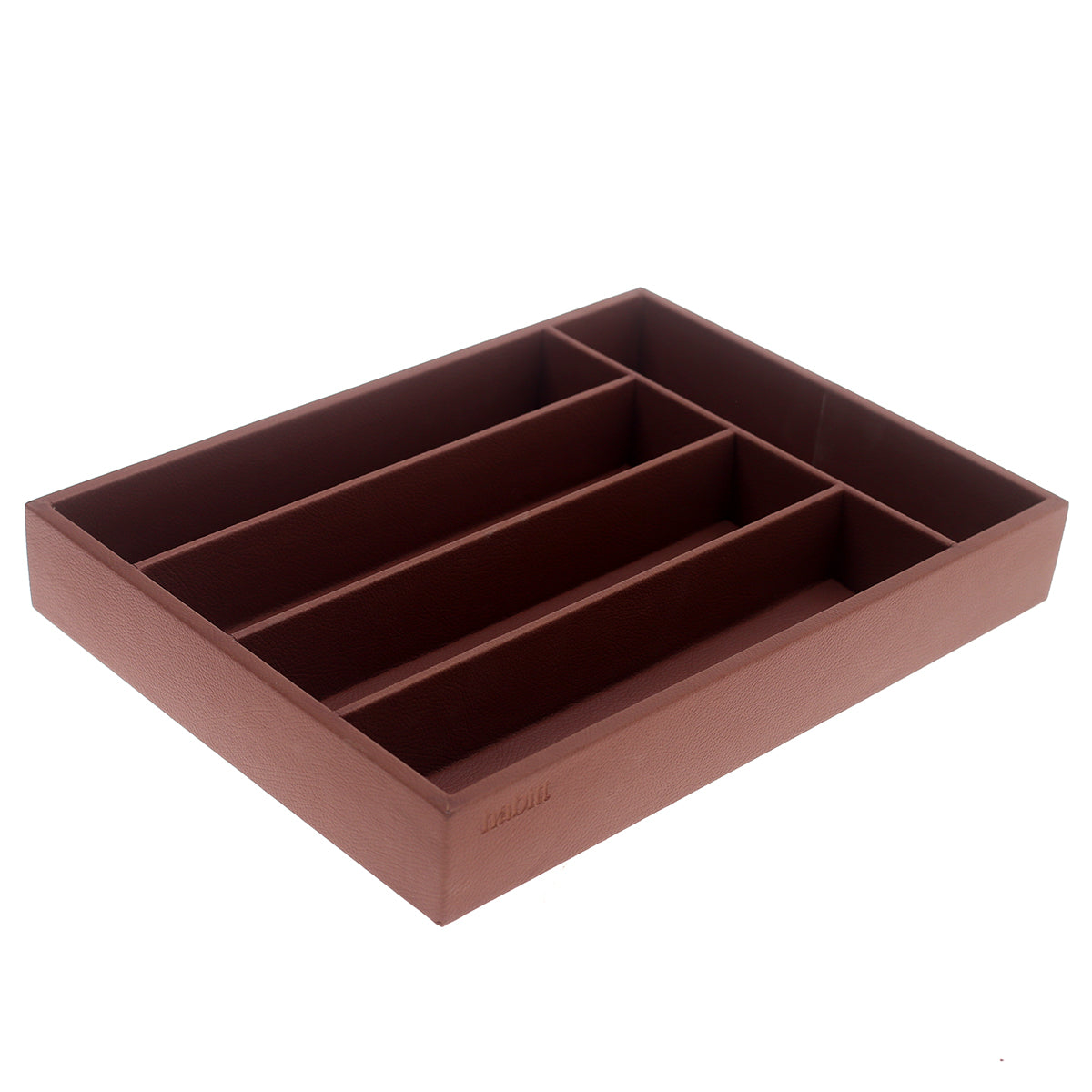 Leather Cutlury Box Brown - Habitt