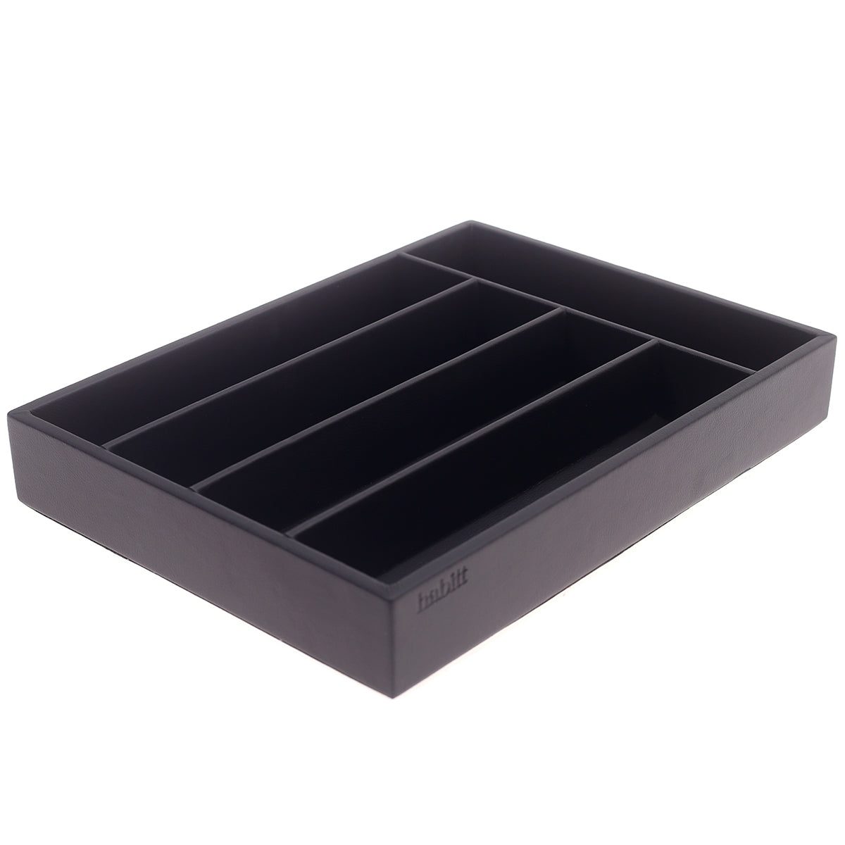 Leather Cutlury Box Black - Habitt