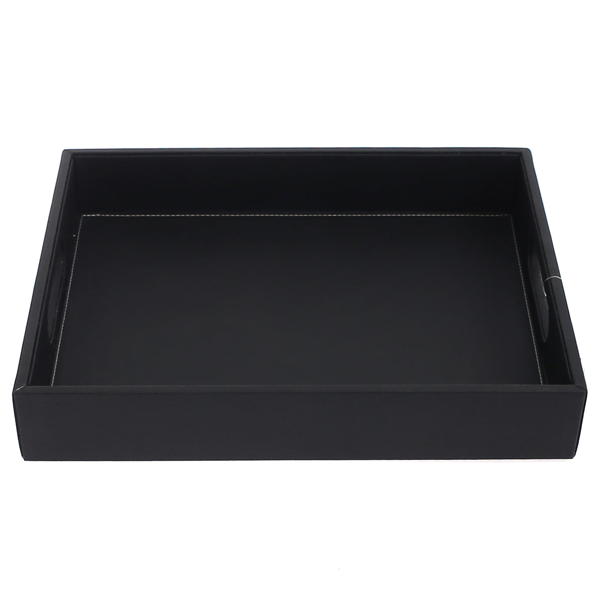 Leatherette Tray Black L - Habitt