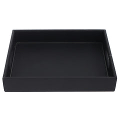 Leatherette Tray Black L - Habitt