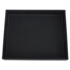 Leatherette Tray Black L - Habitt