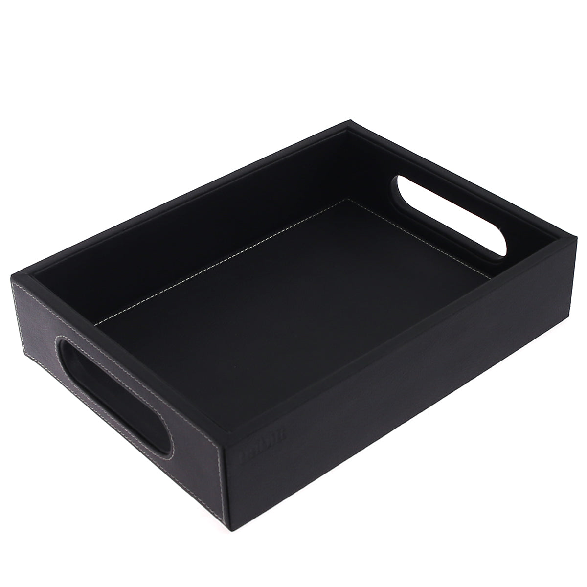 Leatherette Tray Black S - Habitt