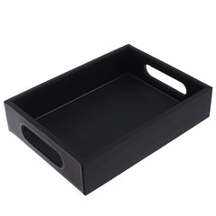 Leatherette Tray Black S - Habitt