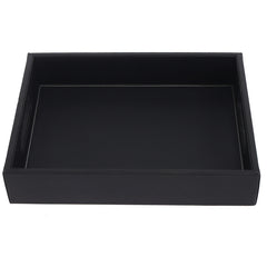 Leatherette Tray Black S - Habitt