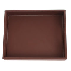 Leatherette Tray Brown L - Habitt