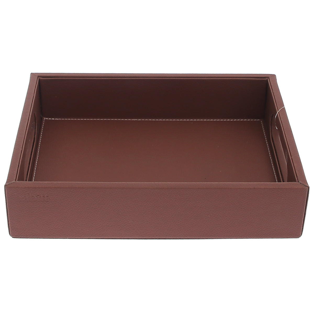 Leatherette Tray Brown S - Habitt