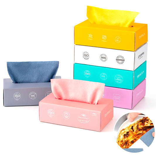 1 Box (20pcs) Microfiber Cleaning Cloths – Reusable & Multi-Purpose Wipes - Habitt