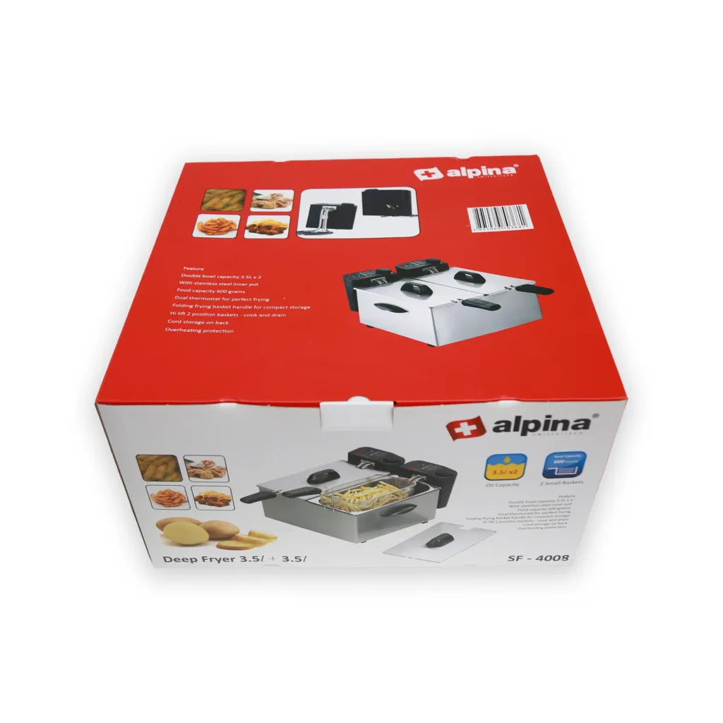 SS.Deep Fryer Twin Bowl F-4008 - Alpina - Habitt