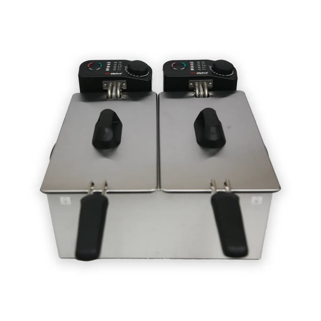 SS.Deep Fryer Twin Bowl F-4008 - Alpina - Habitt