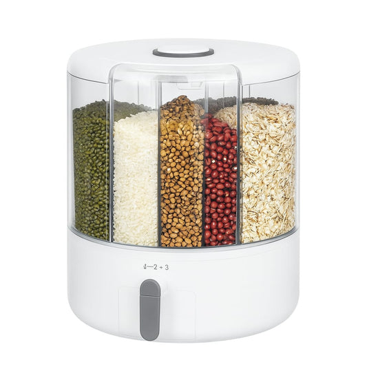 Cereal Dispenser – Multi-Compartment Dry Food Storage Container with Portion Control - Habitt
