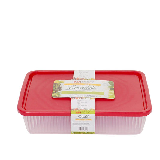 1pc Crinkle Container Large (Assorted) – 1650 ml BPA Storage Box - Habitt