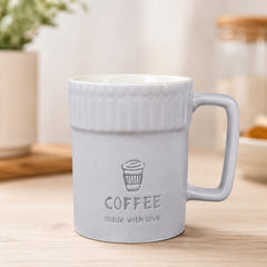 Textured Ceramic Coffee Mug