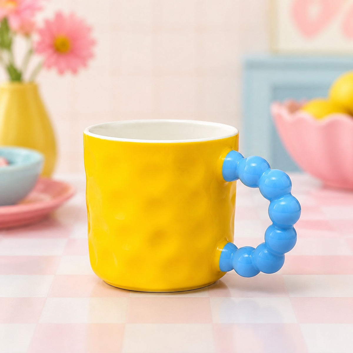 Colourful Bubble Handle Mug