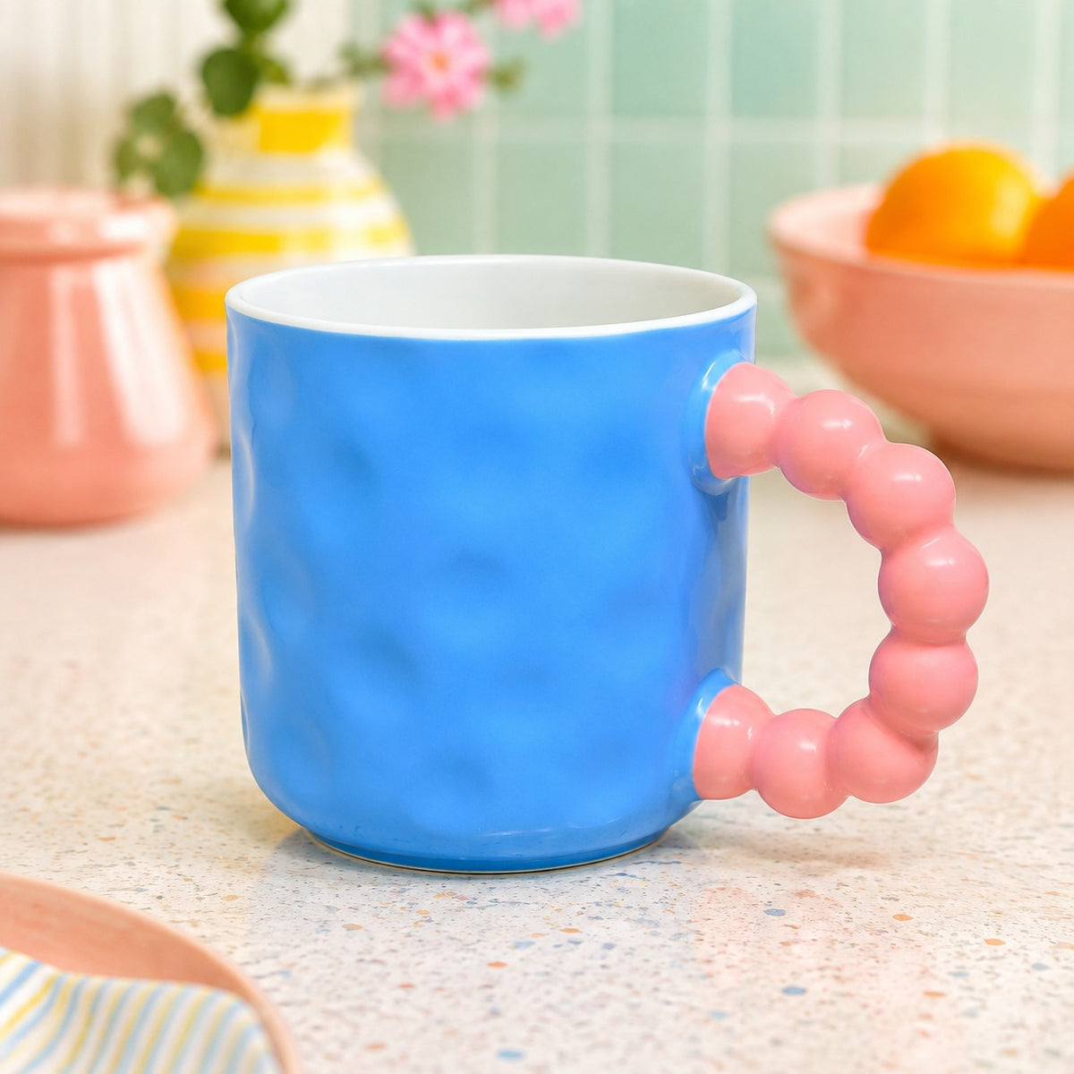 Colourful Bubble Handle Mug