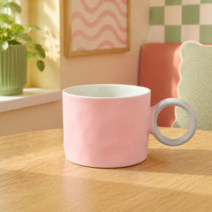 Pastel Ceramic Mug with Round Handle