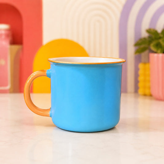 Colourful Two-Tone Ceramic Coffee Mug – Modern Tea & Coffee Cup