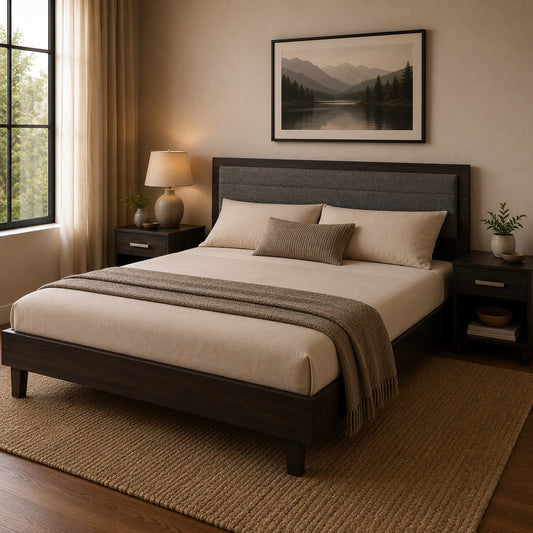 Carter King Size Bed with 2 Side Tables