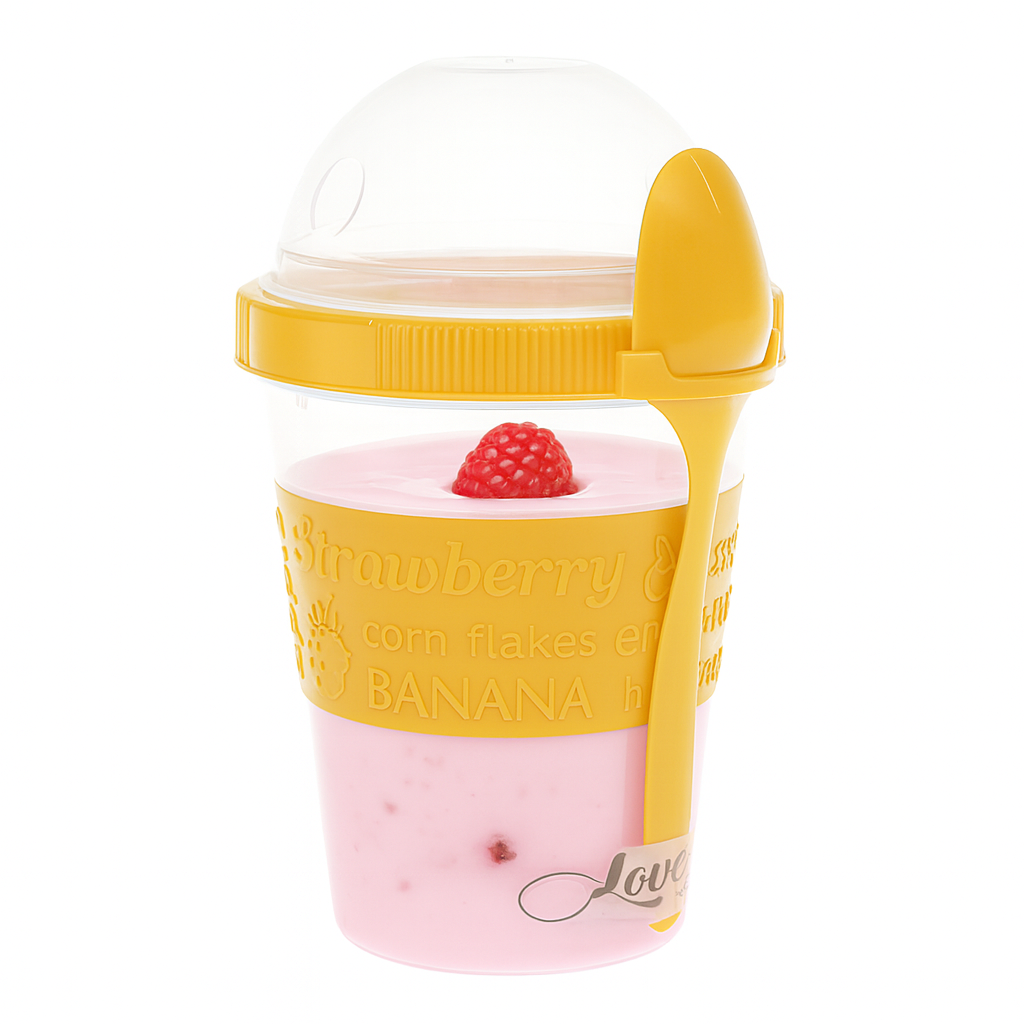 Portable Yogurt Cup with Spoon – BPA‑Free Snack Container for Yogurt, Parfaits & On‑the‑Go Snacks - Habitt