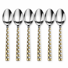 Ayd Stainless Steel Golden Tea Spoon – Set of 6