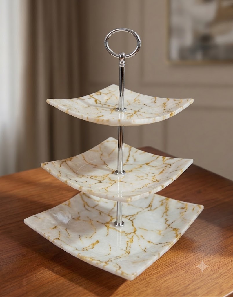 Assorted 3 Tier Imperial Cake Stand Melamine
