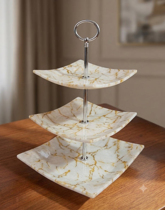 Assorted 3 Tier Imperial Cake Stand Melamine