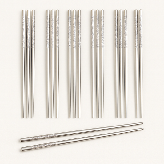 Stainless Steel Chopsticks – Reusable, Durable & Hygienic Eating Utensils - Habitt