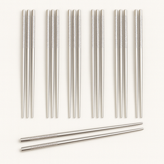 Stainless Steel Chopsticks – Reusable, Durable & Hygienic Eating Utensils - Habitt