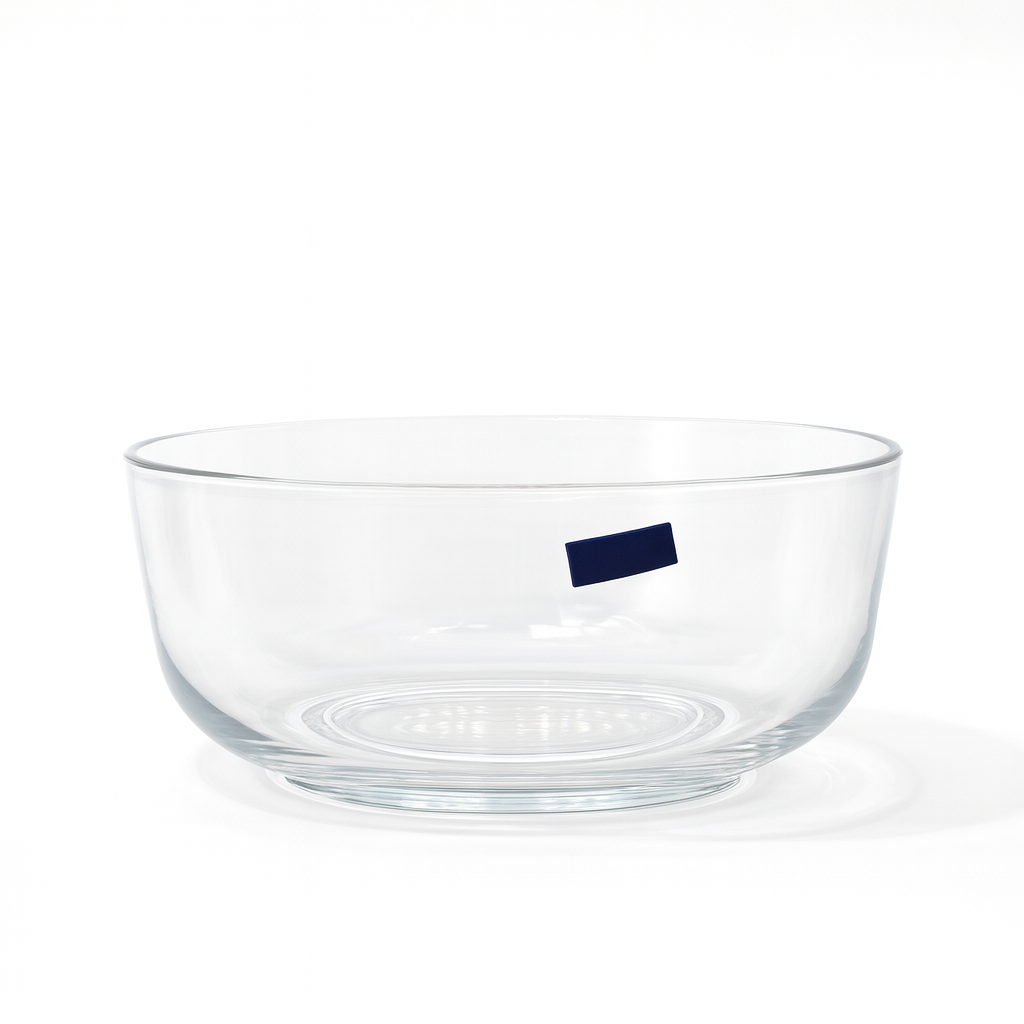 3-Piece Clear Glass Bowl Set – 2200 ml Large Multi-Purpose Mixing & Serving Bowls - Habitt